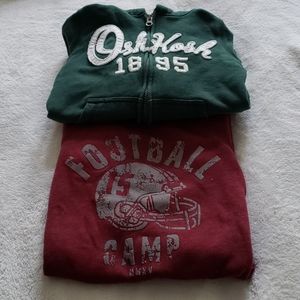 Lot of 2 - Boys OshKosh Sweatshirt/Hoodie Bundle